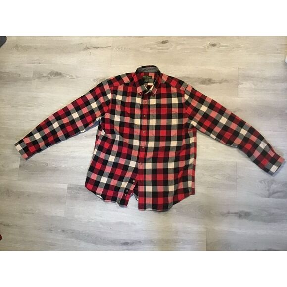 Eddie Bauer Other - Eddie Bauer‎ Flannel Long Sleeve Button Down Up Shirt Mens Size Large  Red